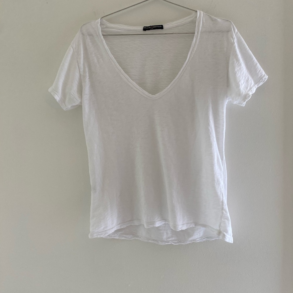 White V-Neck